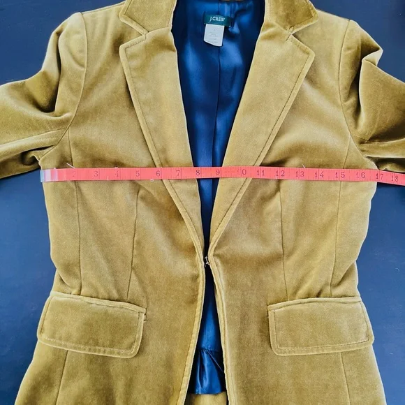 J. Crew Olive Velvet Blazer - Picture 11 of 12